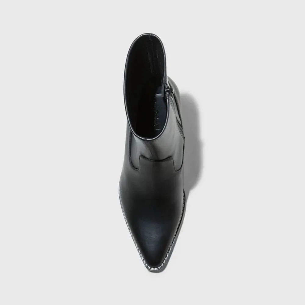 Universal Thread - Universal Thread Women's Mid Calf Chunky Heel Boot Black - Picture 3 of 3